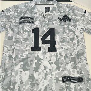Nike Gray Camo Salute to Service Jersey Detroit Lion’s St. Brown